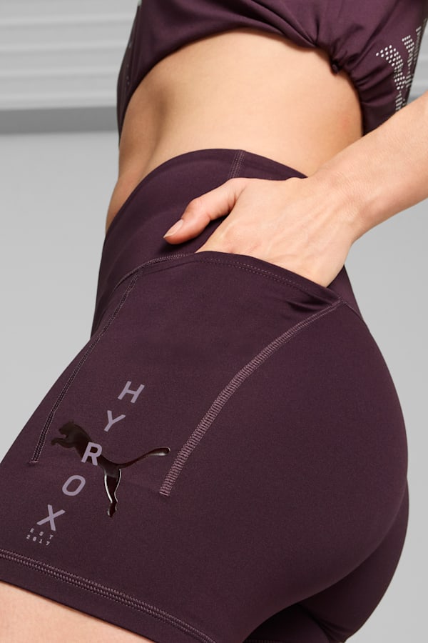 PUMA x HYROX CLOUDSPUN 5" Shorts Women, Midnight Plum, extralarge